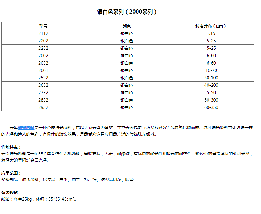 银白色系列（2000系列）(图1)